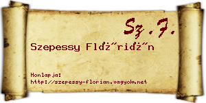Szepessy Flórián névjegykártya